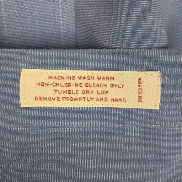 Brooks Brothers Men's Button Down Shirts 17-34 Blue Traditional Fit Cuff ‎ Lot 2